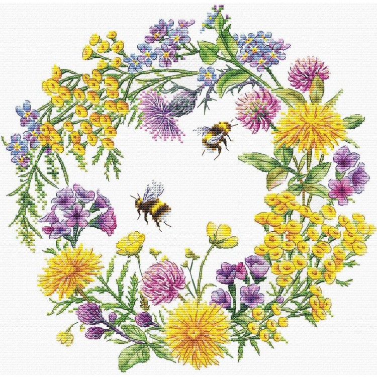 Cross stitch kit "Field wreath" SANP-77