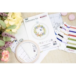 Cross Stitch Kit with Hoop Included In the Harmony of Spring 11x10cm SBC107