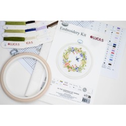 Cross Stitch Kit with Hoop Included In the Harmony of Spring 11x10cm SBC107