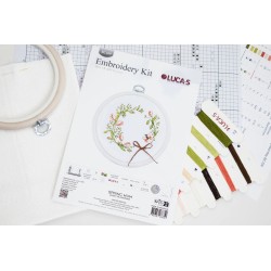Cross Stitch Kit with Hoop Included   Spring hum 10x10cm SBC109