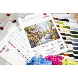 Cross Stitch Kit   Paris Flower Shop 48x35cm SBU5107