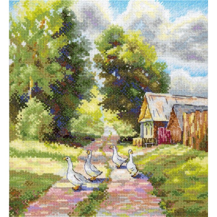 Cross stitch kit "On a country road" SNV-1001