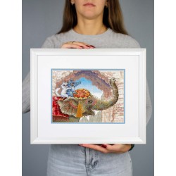 Cross stitch kit "Riding an elephant" SNV-1015