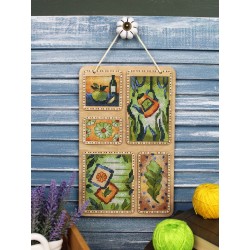 Cross-stich on wooden base SO-125