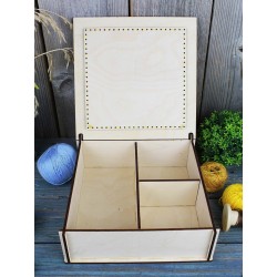 Cross-stich on wooden base"Box. Sunflower" SO-146