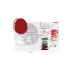Cross-stich on wooden base"Red and gold egg" SO-184