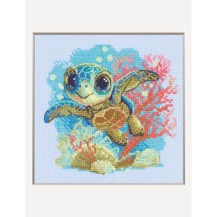 Baby Sea Turtle 15x15 SRA1037