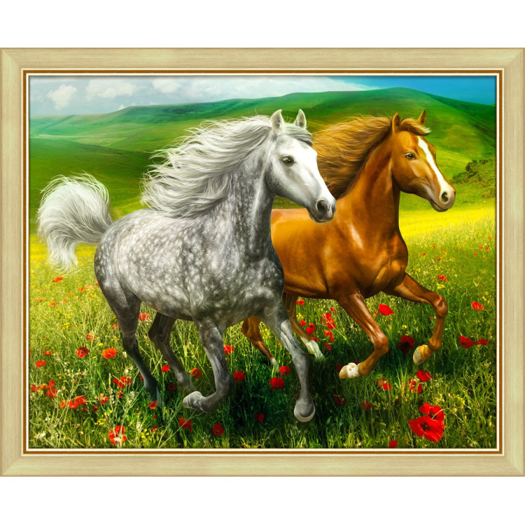 Horses on the Meadow 50x40 cm AZ-1766