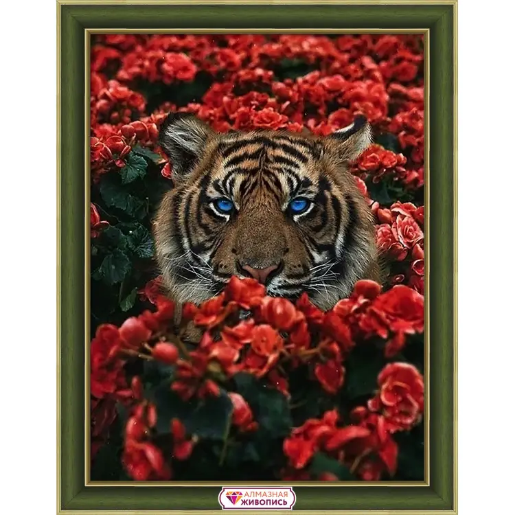Tiger in flowers AZ-4123