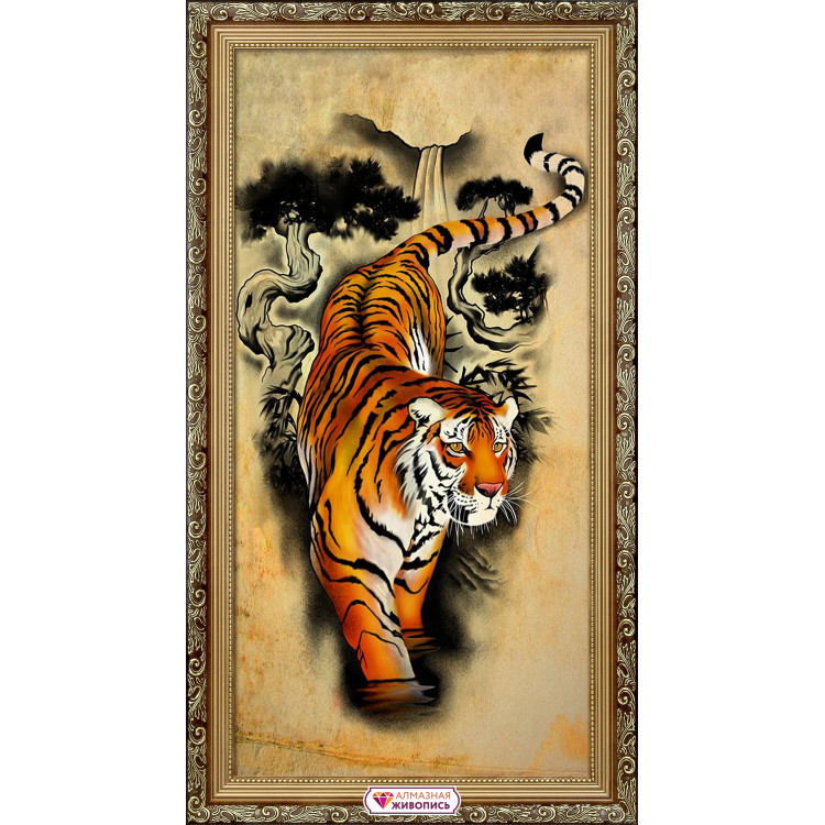 Parchment with tigers 30*60 cm AZ-4124