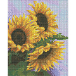 Diamond Painting Kit 3 Sunflowers 24х30 cm AZ-1454