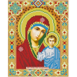 Картина Стразами "Икона Казанская Богородица" AZ-2002