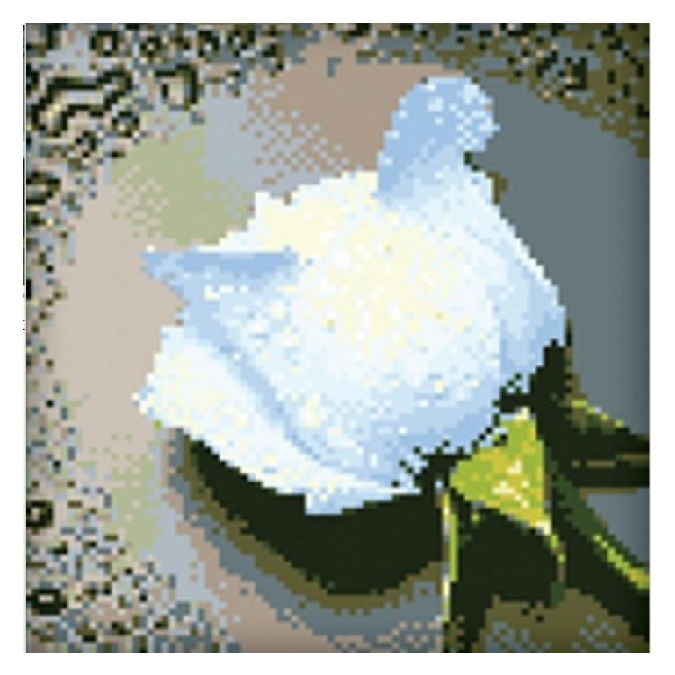 (Discontinued) Diamond painting kit White Rose 22х24 cm AZ-24