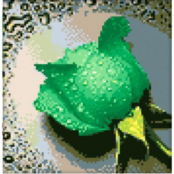 (Discontinued) Diamond painting kit Green Rose AZ-28