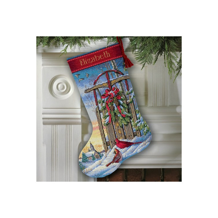 Christmas Sled Stocking  D08819