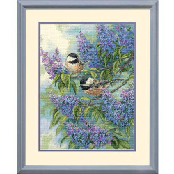 Chickadees and Lilacs D35258