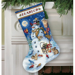 Snowman & Friends Christmas Stocking D70-08839