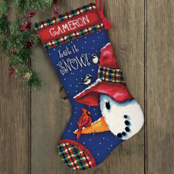 Snowman Perch Stocking  D71-09149