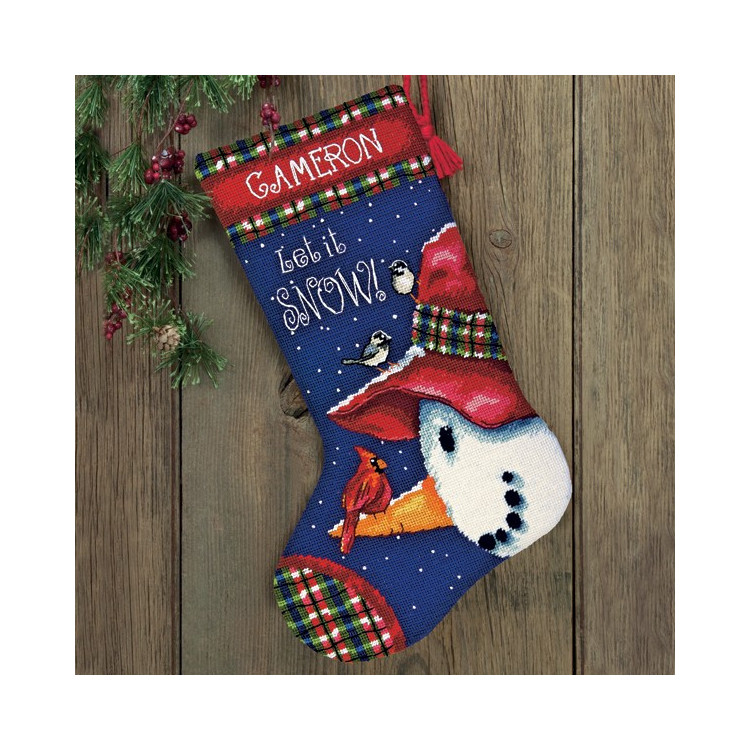 Snowman Perch Stocking  D71-09149