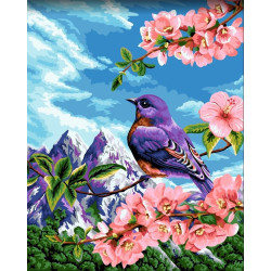 WIZARDI PAINTING BY NUMBER KIT. SPRING FRESHNESS 40X50 CM H086