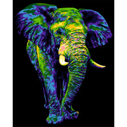 Painting by numbers kit. H135 Mysterious Elephant 40*50 H135