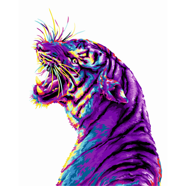 Painting by numbers kit. H136 Tiger grin 40*50