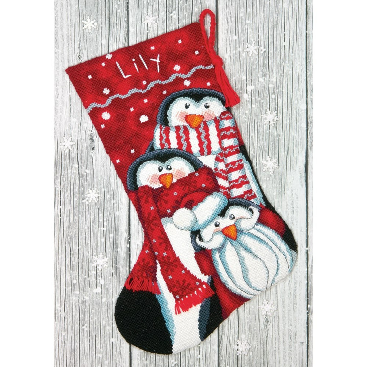 Holiday Penguins Stocking D71-09158