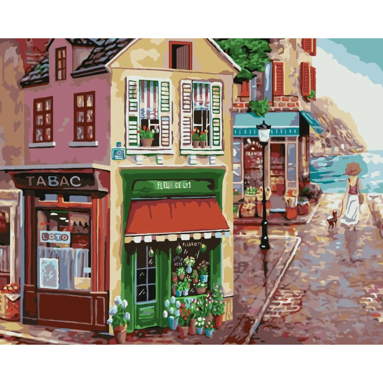 Paint by Numbers kit. Flower shop 40x50 cm C26