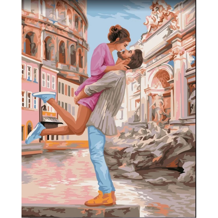 Wizardi painting by number kit. Roman holiday 40x50 cm J049