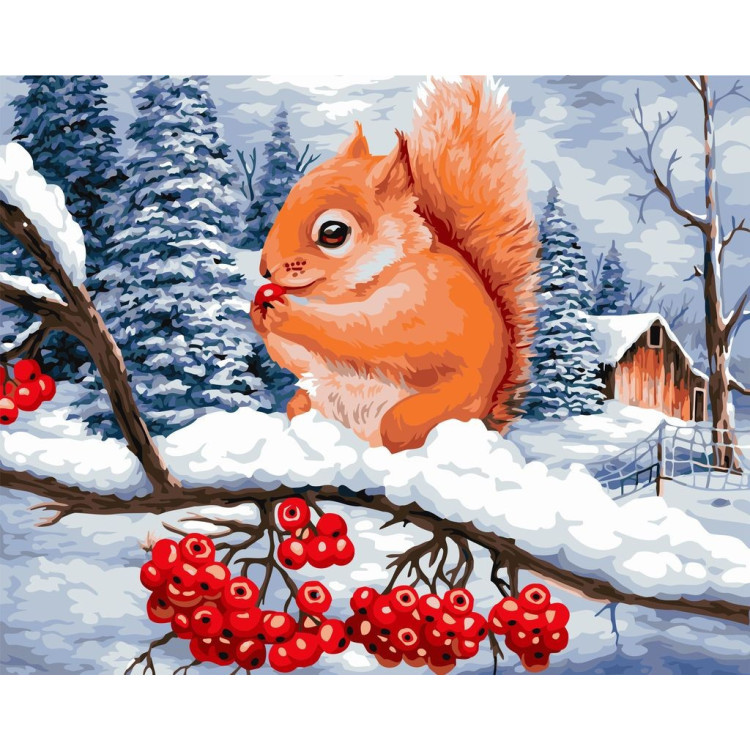 Wizardi Painting by Numbers Kit Rowanberry Dessert 40x50 cm L023