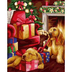 Wizardi Painting by Numbers Kit Christmas Gifts 40x50 cm L025