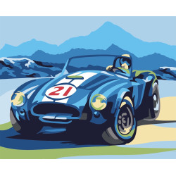 Wizardi painting by number kit. Cobra  16.5x13 cm MINI023