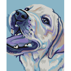 Wizardi painting by number kit. Labrador Retriver 16.5x13 cm MINI074