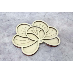 Organizer for beads "Flower" (with lid) OR-173