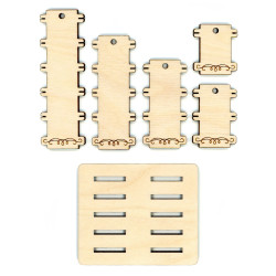 Spool Set Simple (10 pcs) + Holder OR-042