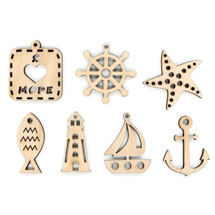 Embroidery Decoration Set Sea (7 pcs)  OR-098